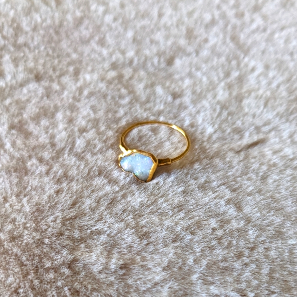 Genuine Raw Opal Ring